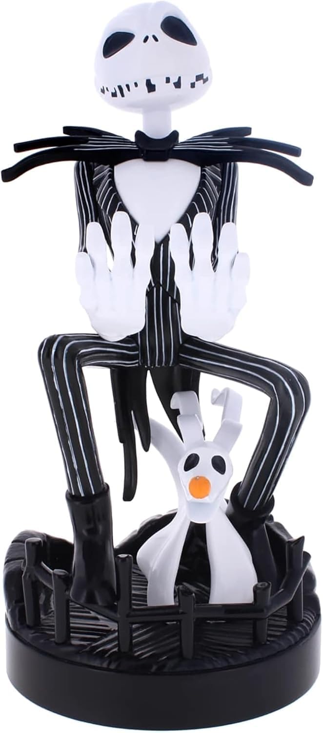 Exquisite Gaming Cable Guys: Disney/NBX Jack Skellington Phone Stand & Controller Holder - Officially Licenced Figure Medium by Exquisite Gaming