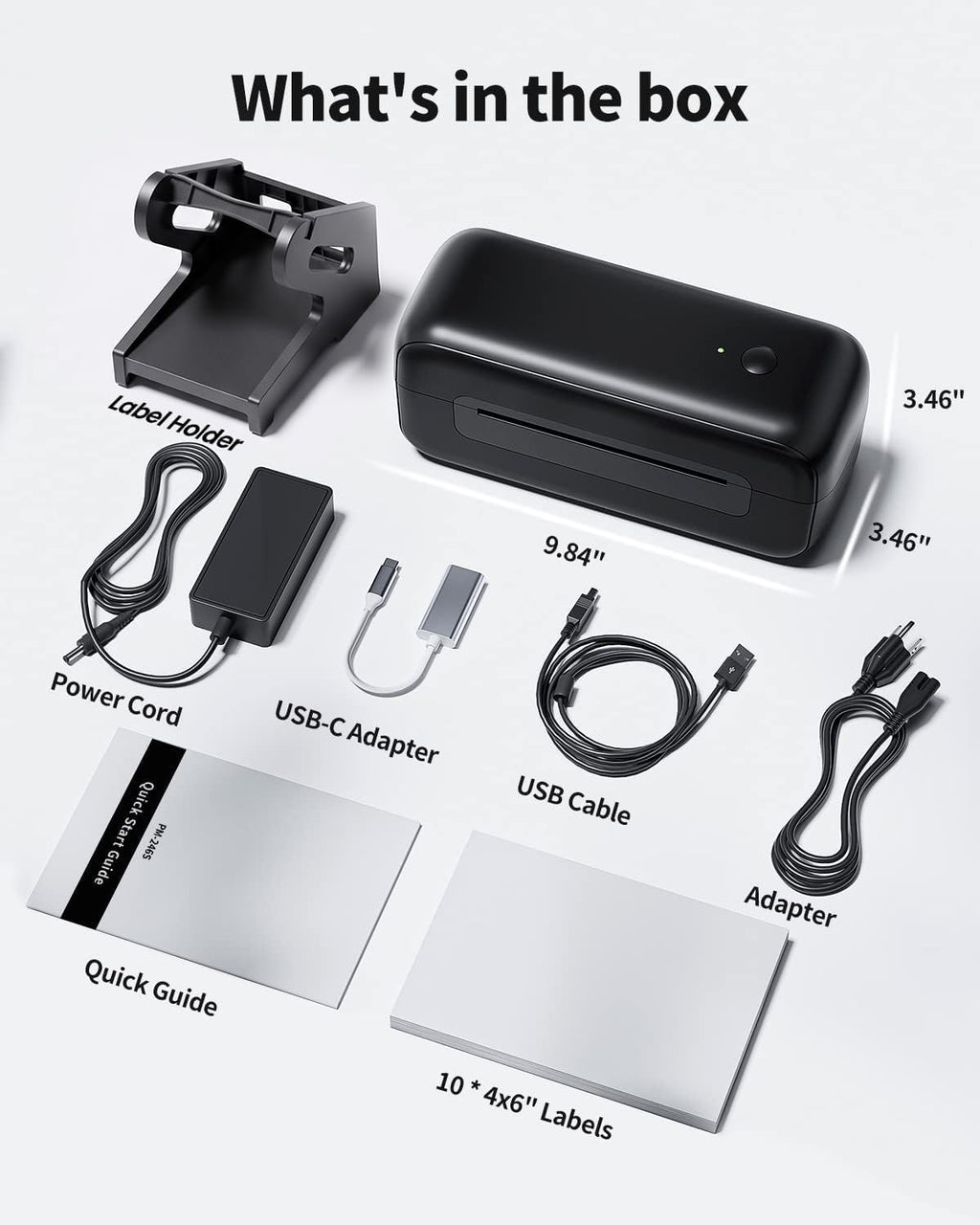 Phomemo USB Thermal Label Printer,Shipping Label Printer 4x6 & Label Holder - Image 8