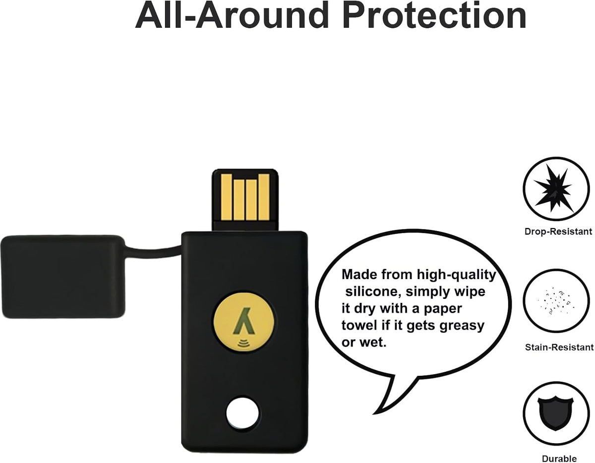 2Pack Case for YubiKey 5 NFC,Silicone Cover Fit for Yubico Security Key - Image 6
