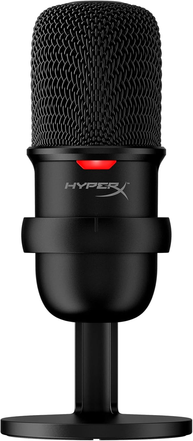 HyperX SoloCast – USB Condenser Gaming Microphone, for PC, PS4, PS5 and Mac, Tap-to-Mute Sensor, Cardioid Polar Pattern, great for Streaming, Podcasts, Twitch, YouTube, Discord,Black by HyperX