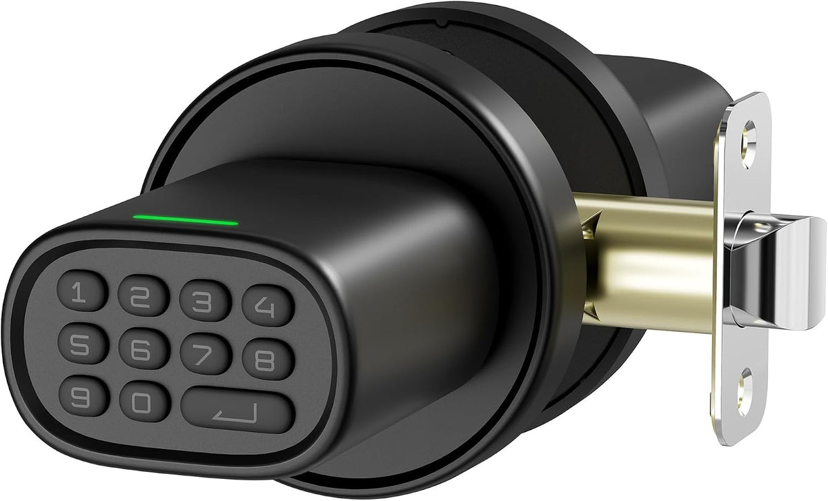 M1 Door Knob with Keypad Keyless Entry for Interior, Black by ThorBolt