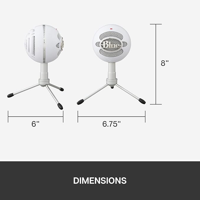 Logitech for Creators Blue Snowball iCE USB Microphone - White (Renewed) - Image 7