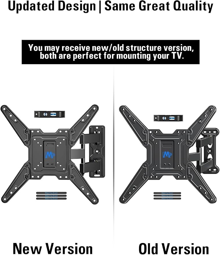 Mounting Dream TV Wall Mount Bracket for Most of 26-55 Inch LED, LCD, OLED and Plasma Flat Screen TV with Full Motion Swivel Articulating Arm up to VESA 400x400mm and 77 lbs, MD2393-MX - Image 9