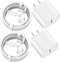 iPhone 17 16 15 Fast Charger, 2-Pack 20W USB C Wall Charger Plug with 6FT Type C High-Speed Fast Charging Cable for Apple iPhone 17 Pro Max/Pro/Air,iPhone 16/15 Pro Max/Pro/Plus/iPad Pro/Mini/AirPods by BikeAnything