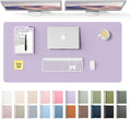 YSAGi Leather Desk Protector, Office Mat, Large Mouse Mat, Non-Slip PU Leather Blotter, Laptop Desk Pad, Waterproof Writing Pad for Office and Home (Light Purple, 47.2" x 23.6") by YSAGi