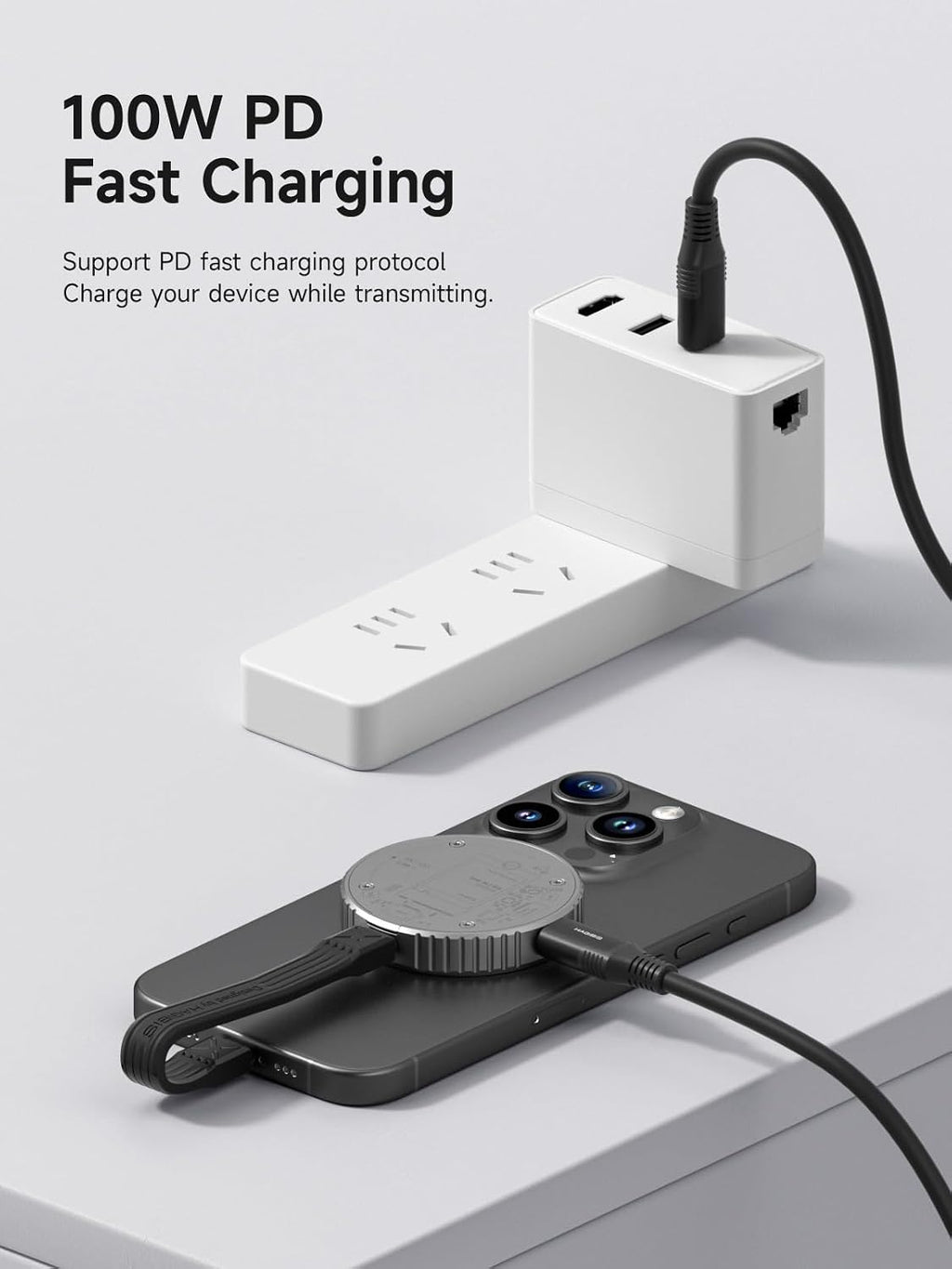 Hagibis Magnetic M.2 2230 NVMe SSD Enclosure with Magsafe for iPhone 17 16 15 Pro Max ProRes, USB C 3.2 10Gbps to NVMe Adapter, Aluminum External SSD Case for MacBook, iPad Pro, Android (MC100 Lite) - Image 7
