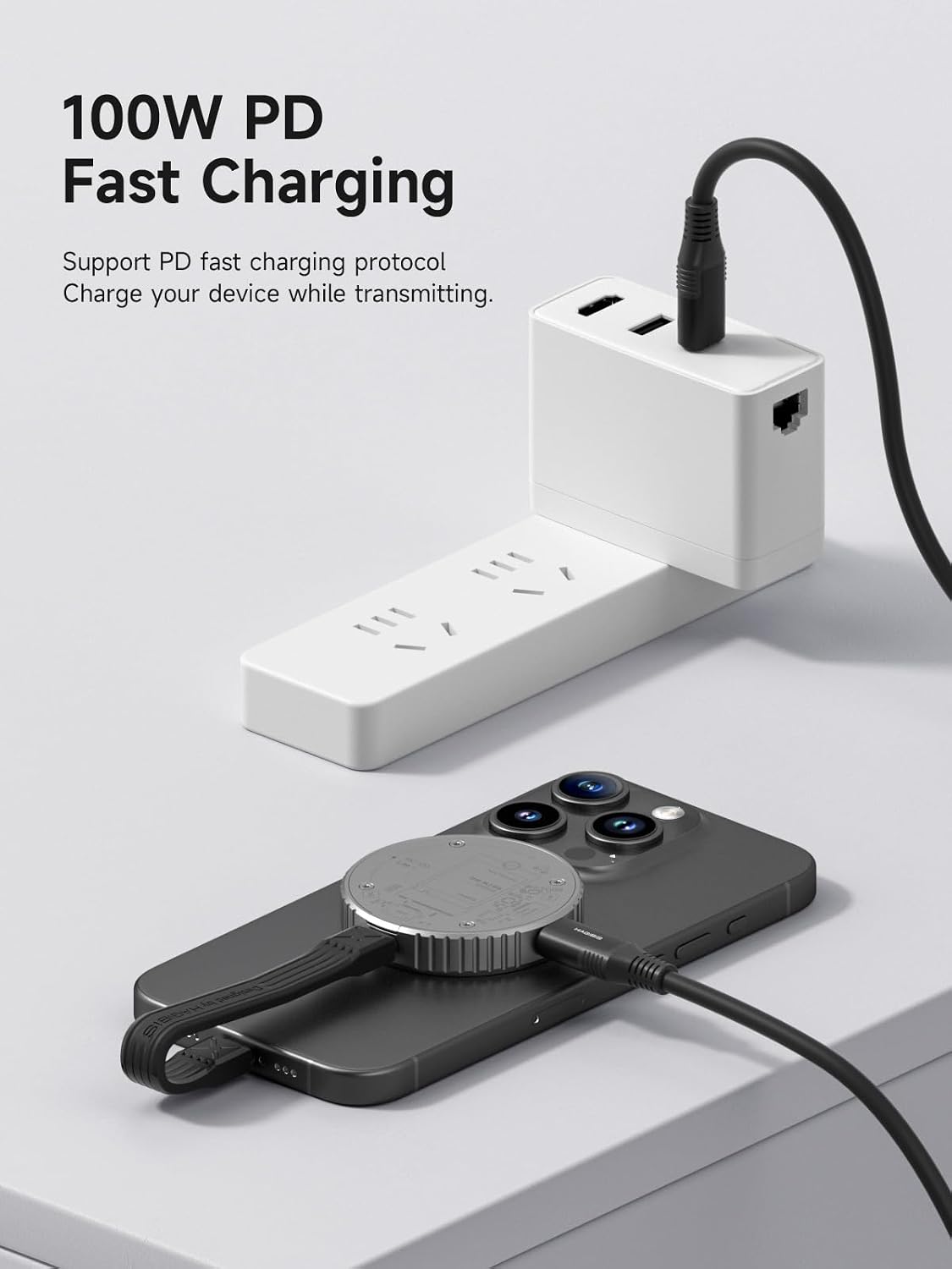 Hagibis Magnetic M.2 2230 NVMe SSD Enclosure with Magsafe for iPhone 17 16 15 Pro Max ProRes, USB C 3.2 10Gbps to NVMe Adapter, Aluminum External SSD Case for MacBook, iPad Pro, Android (MC100 Lite) - Image 7