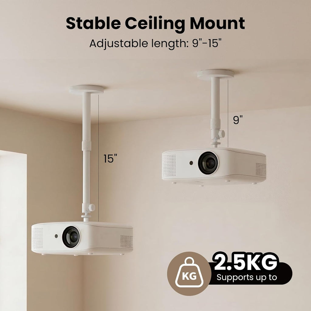 Mini Projector Ceiling Mount Holds up to 5.5 lb，Black - Image 2
