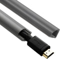 ZhiYo 136in Corner Cable Hider for 1 Cord, Hide Wires on Wall Corner, Grey | Self-Adhesive Cable Concealer, 8 Pack (17" Each), Quarter Round Cable Management Raceway for Baseboards & Ceiling Corners by ZhiYo