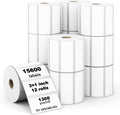 (15600 Labels/12 Rolls) Labelebal 3-Proof 1" Core 12 Rolls 3" x 1" Inch Direct Thermal Labels & Stickers,Address Shipping Labels Compatible with Rollo & Zebra Desktop Printers Adhesive by Labelebal