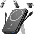 Magnetic Portable Charger 10000mAh, 22.5W Power Bank with Built in Cable | Foldable Stand,20W Fast Charging for Magsafe Battery Pack with LED Display, Travel Essential for iPhone 17/16/15/14/13/12 Pro by Unknown