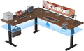 Klicelor L Shaped Standing Desk 75 x 61 Inch, Electric Height Adjustable Corner Desk for Home Office Workstation, Ergonomic Sit Stand Computer Table with Memory Controller, Dark Walnut by Unknown