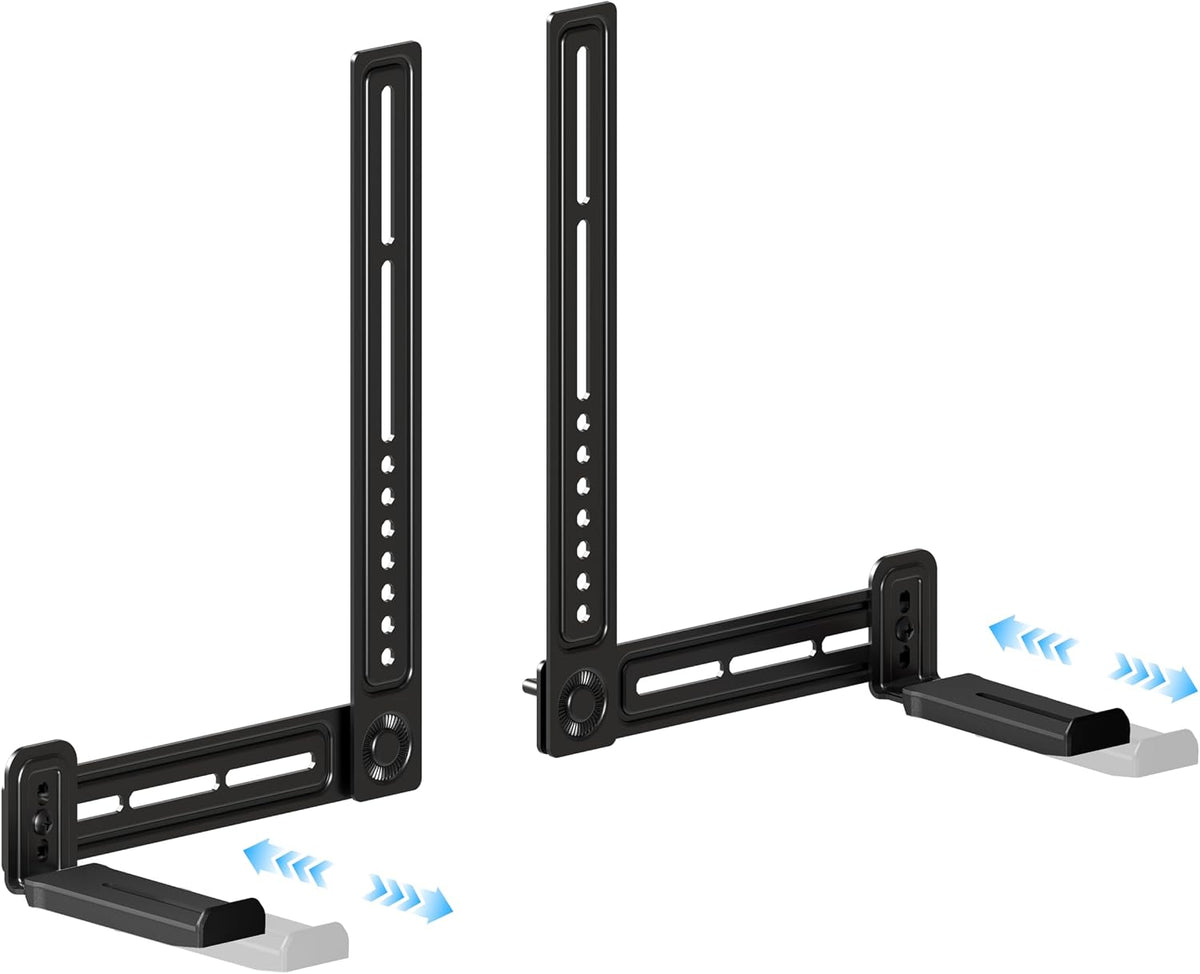 Sound Bar Mounts Under TV,Depth Adjustable 3.8”-6.5”,Up to 22lbs by C YECEN