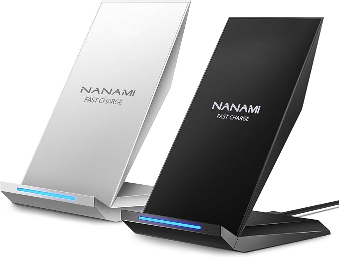 Fast Wireless Charger, [2 Pack] NANAMI Wireless Charging Stand for iPhone 16/16 Plus/16 Pro/16 Pro Max/15/14/13/12, Phone Charger Dock for Samsung Galaxy S26/S26+/S24/S24 Ultra/S23/S22/S21, Pixel 6/5 | Compatible with iPhone 17/17 Pro/16/15/14/13/12,Ph... by NANAMI