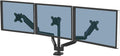 Fellowes Platinum Series Triple Monitor Arm for 27-Inch Monitors, Full Motion, 360° Rotation, VESA Mount with Grommet or Clamp, USB Ports, Ergonomic, Black, 8042601 by FellowesBrands
