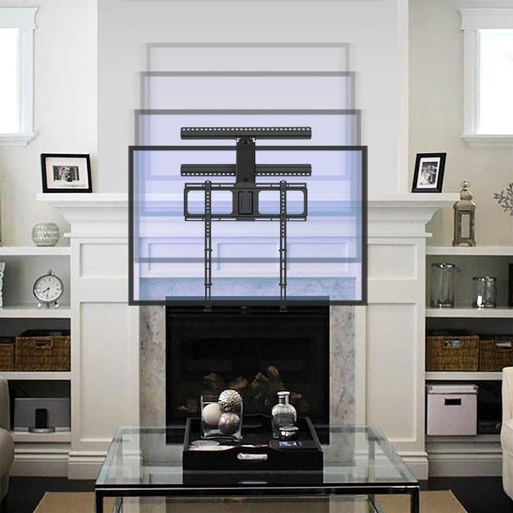 MantelMount- MM340 Above Fireplace Pull Down TV Mount- Televisions 44" to 80" Up to 90 lbs - Safe Auto-Adjusting TV Mounts - Patented Motion Stops, Handles, Balancing Technology - Superior Steel - Image 2