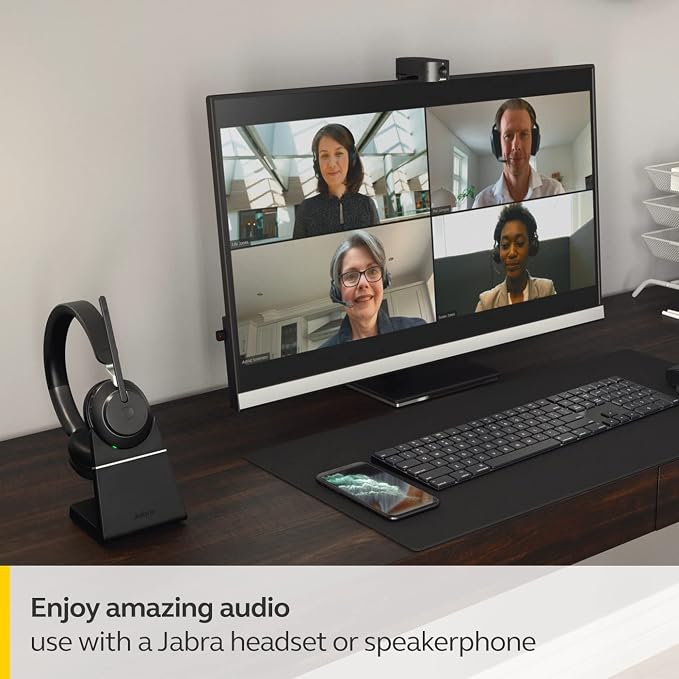 Jabra PanaCast 20 Conferencing Camera - Flexible Plug & Play Personal Video Solution Computer Webcam with AI-Powered 4K Ultra-HD, Intelligent Zoom, and Lighting Optimization - Black - Image 12