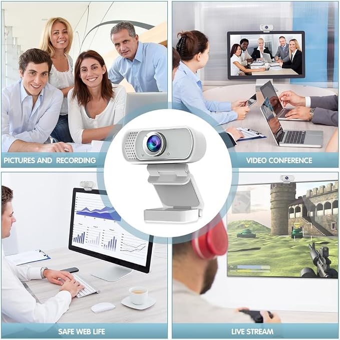 USB c Webcam with Microphone,1080P HD Web Camera for Computer PC Laptop | PC Webcam with Cover&Tripod,110°FOV Wide Angle,Plug&Play Streaming Camera for Switch 2 Laptop Mac Zoom,Teams,Twitch Gaming - Image 7