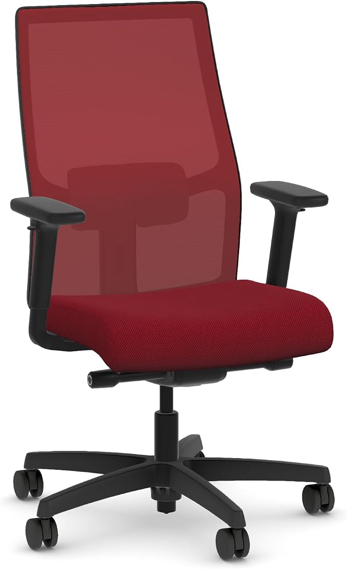 HON Ignition 2.0 Ergonomic Office Chair, Lumbar Support, Bullseye | Ergonomic office desk chair with lumbar support, adjustable arms, office decor, workstation comfort for focused productivity by HON