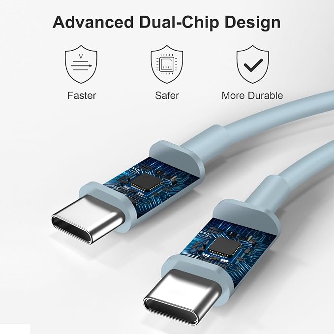 USB C Charger Type C Charger Fast Charging Long 10FT 45W Samsung Charger | for iPhone Air/17 Plus/17 Pro/17 Pro Max/16 Plus/16 Pro/16 Pro Max/15 Pro Max/iPad Pros/Samsung Galaxy S26/S25,Android(Blue) - Image 2