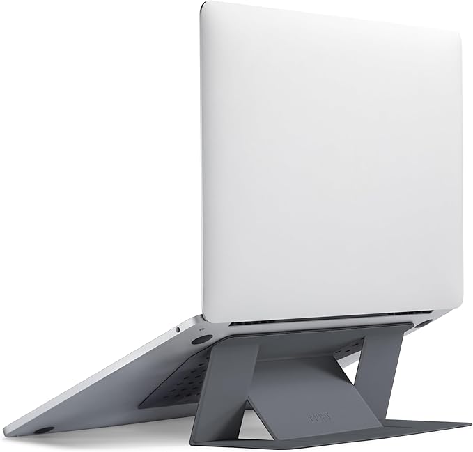 MOFT Invisible Slim Laptop Stand, Adhesive And Reusable, Adjustable Perfect Viewing Angles, Compatible with Laptops Up to 15.6", Grey by MOFT