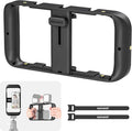 NEEWER Smartphone Video Rig, Phone Video Stabilizer Grip Vlogging Cage with Cold Shoe Tripod Mount, Phone Rig for Videomaker Film Maker Video grapher Compatible with iPhone Samsung and More, A104 | Cold Shoe, 1/4 Inch Thread, Video Recording Film Rig, ... by Neewer