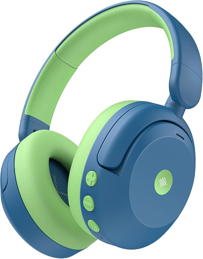 iClever BTH20 Active Noise Cancelling Headphones for Kids Toddler Travel | SafeSound Tech3.1, 60H Play Time, USB C AUX Cable, Award-Winning Kids Bluetooth Wireless Headphones for Boys/Girls/Autism by iClever