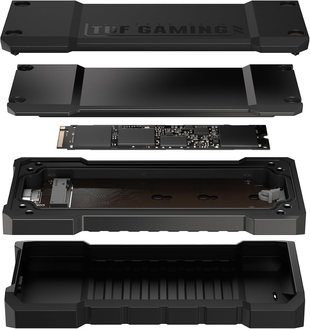 ASUS TUF Gaming A2, USB-C 3.2 Gen 2x2 SSD Enclosure, Dual M.2 NVMe PCIe and SATA, MIL-STD-810H Drop Resistance, IP68 Water and dust Resistance, Aluminum Alloy Chassis, 1 Year Warranty - Image 21