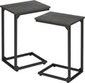 AMHANCIBLE C Shaped End Table Set of 2, Couch Side Table That Slide Under by AMHANCIBLE