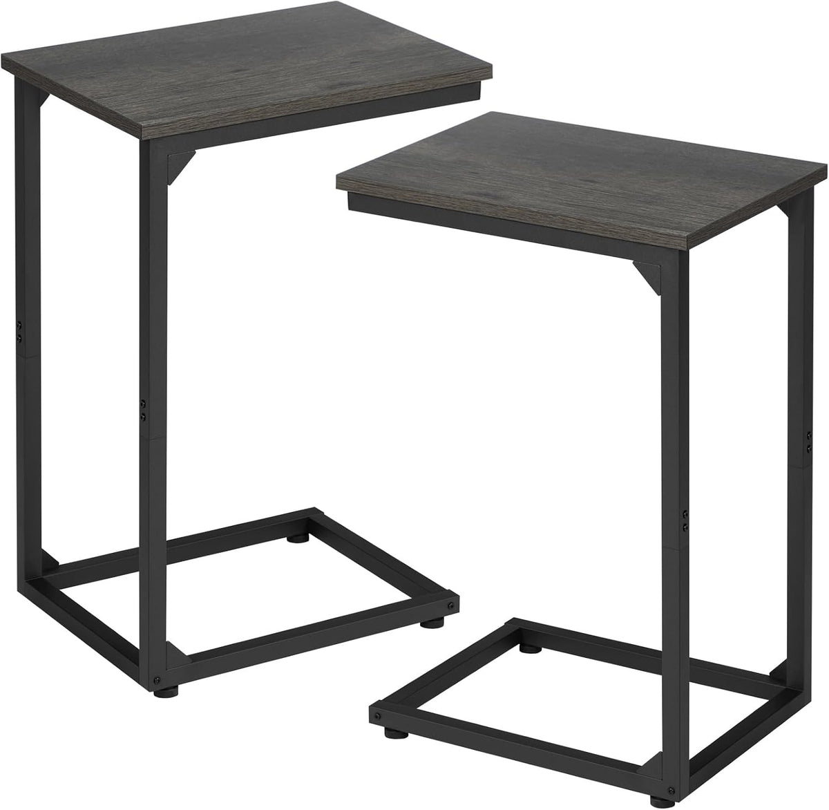 AMHANCIBLE C Shaped End Table Set of 2, Couch Side Table That Slide Under by AMHANCIBLE