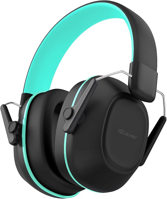 iClever EM01 Noise Cancelling Headphones for Kids Adults, SNR 29dB EarMuffs | Noise Reduction Ear Muffs for Autism Sensory Concentration Aid Ear Hearing Protection for Fireworks Event Monster Jam Concert by iClever