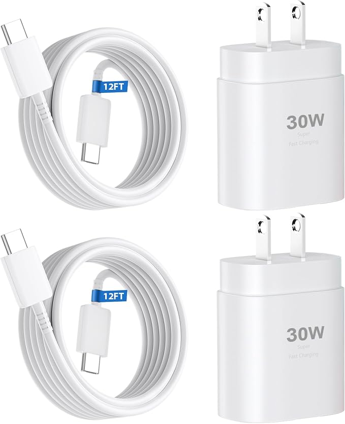 Phone 17 16 15 Charger Fast Charging,30W USB C Phone 17 16 15 Pro Max Charger Block & 12FT Long Type C Cable Cord for i.Phone 17/17 Air/17Pro/17Pro Max/16/16Pro/16 Pro Max/15/15 Pro Max,White by DiHines