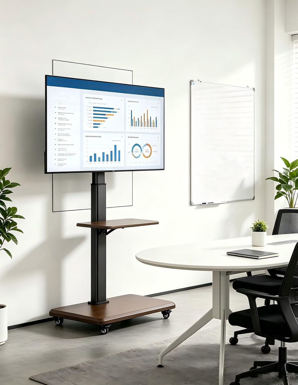 Rolling TV Stand for 32-75 Inch TVs up to 110 lbs - Image 6
