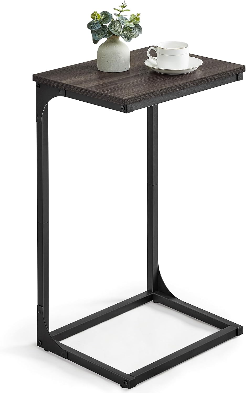 VASAGLE C-Shaped End Table, Couch Side Table for Sofa with Metal Frame by VASAGLE