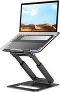 tounee Laptop Stand for Desk Adjustable Height, Telescopic Computer Stand with Pull Out Design Ergonomic Laptop Riser Fits All Laptops 10-17"-Black by tounee