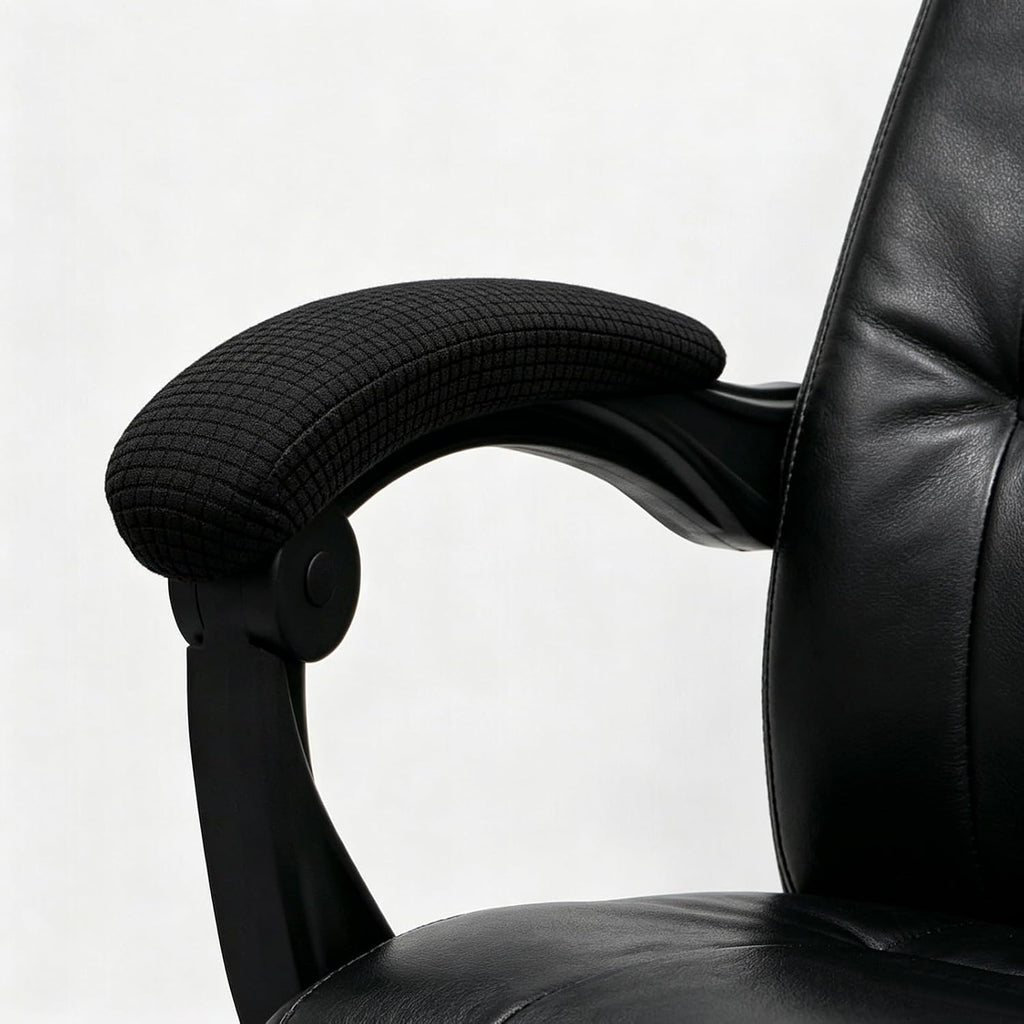Office Chair Armrest Covers, Stretchable Removable Washable Chair Arm Covers, Elastic Desk Computer Gaming Chair Arm Rest Protector Slipcovers (Black) - Image 6