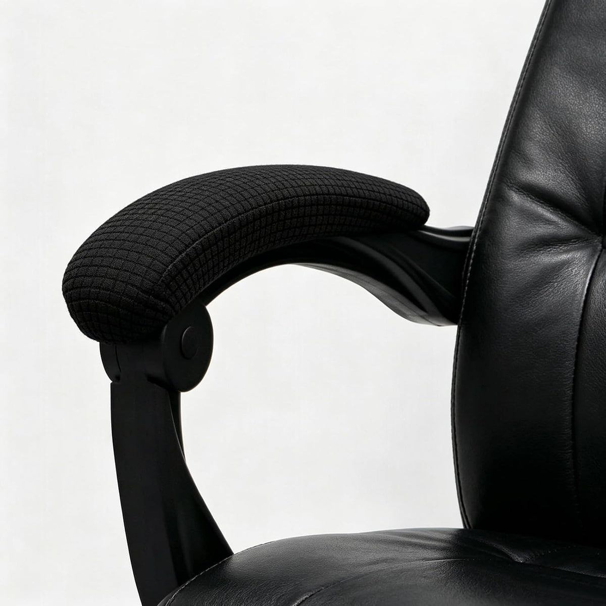 Office Chair Armrest Covers, Stretchable Removable Washable Chair Arm Covers, Elastic Desk Computer Gaming Chair Arm Rest Protector Slipcovers (Black) - Image 6