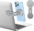 Magnetic Phone Holder for Laptop, MagSafe Laptop Phone Mount for iPhone 17/16/15/14/13/12 & All Phones, 180°Adjustable Magnetic Phone Holder for Tesla Monitor (Gray) by Magnetic