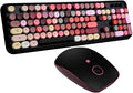 Keyboard and Mouse Sets, Wireless, Reliable 2.4 GHz Connectivity for PC,Laptop,Smart TV and More (Black Colorful) by FOPETT