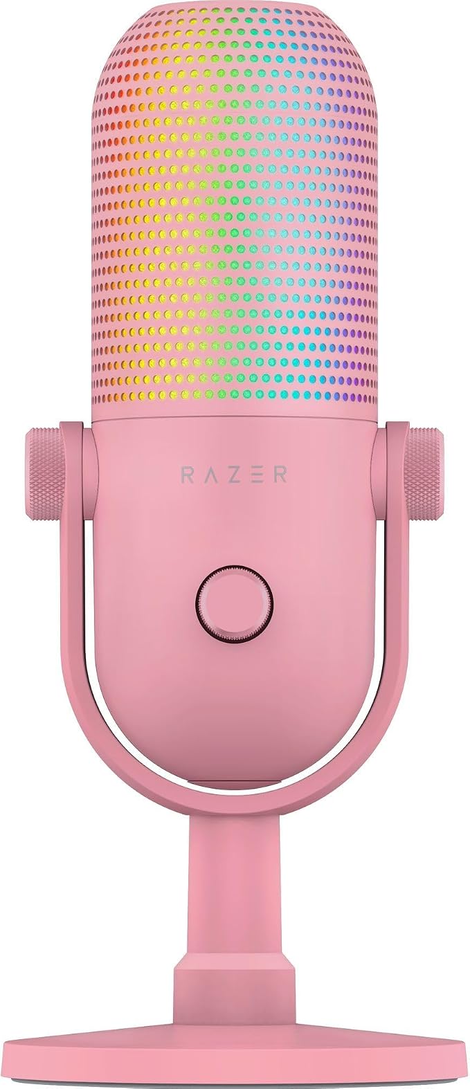 Razer Seiren V3 Chroma 32‐Bit DSP, USB-C Microphone for PC & Mac, Pink | AI Audio Processing, Noise Isolation, Tap-to-Mute, Supercardioid Condenser Mic, Chroma RGB, Discord, OBS Studio, Streamlabs by Unknown