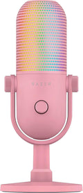 Razer Seiren V3 Chroma 32‐Bit DSP, USB-C Microphone for PC & Mac, Pink | AI Audio Processing, Noise Isolation, Tap-to-Mute, Supercardioid Condenser Mic, Chroma RGB, Discord, OBS Studio, Streamlabs by Unknown