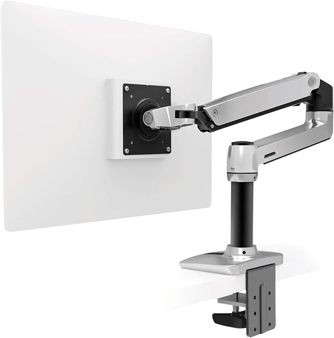 Ergotron – LX Monitor Arm, Single Monitor Desk Mount – fits Flat Curved Ultrawide Computer Monitors up to 34 Inches, 7 to 25 lbs, VESA 75x75mm or 100x100mm – Polished Aluminum - Image 4