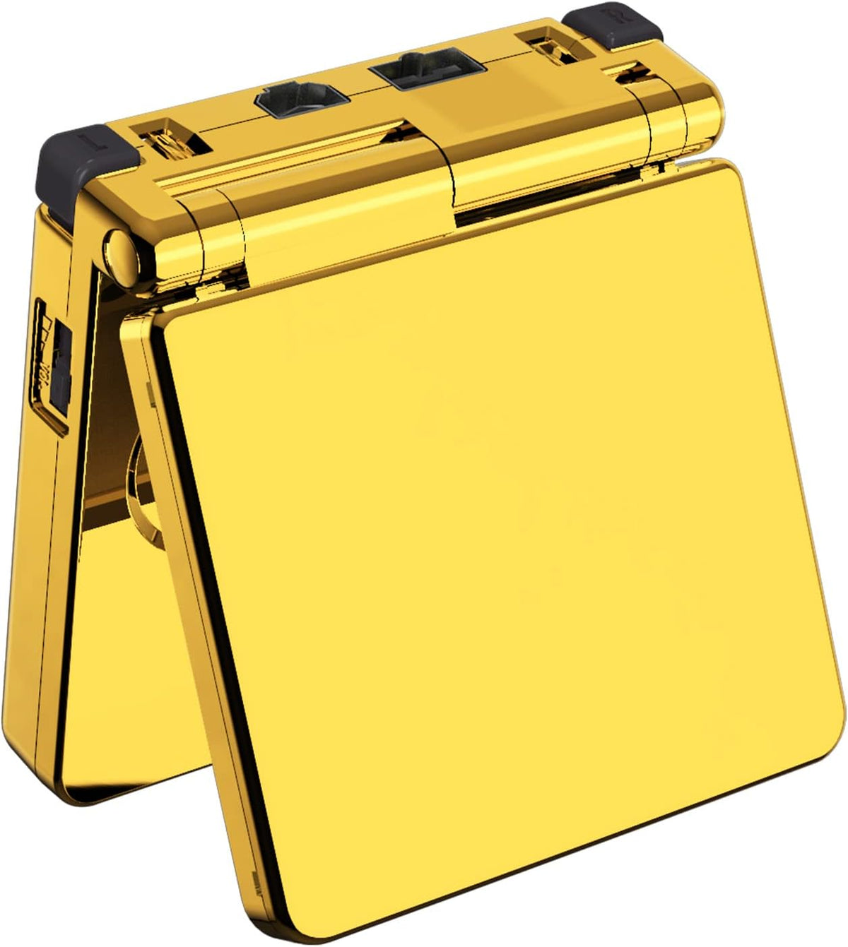 IPS Ready Upgraded eXtremeRate Chrome Gold Glossy Custom Replacement Housing Shell for Gameboy Advance SP GBA SP – Compatible with Both IPS & Standard LCD – Console & Screen NOT Included - Image 5