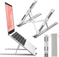 Laptop Stand for Desk, Aluminum Metal MacBook Stand，Computer Riser for Desk, Portable Foldable Adjustable Notebook Holder, Compatible with 10-15.6 Inch Laptops, iPad, Silver. by Unknown