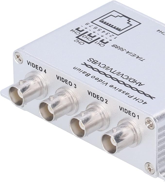 Video Balun, 1080P 4 Channel Passive Balun -interference for UTP Converter for Passive Video Twisted Pair Transceiver for Home for Industry - Image 2