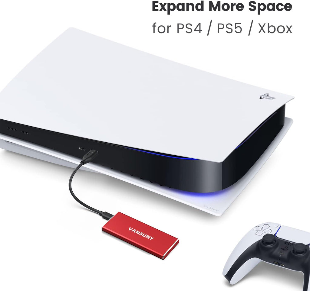 Vansuny 1TB Portable External SSD, USB 3.1 Gen2 540MB/s High-Speed Data ssd External Hard Drive USB C, Metal Mini Portable External Solid State Drive, Red - Image 7