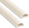 ZhiYo 85in Cord Covers for 1-2 Wires on Wall, D-Shaped 1" W x 0.4" H, Beige | Curved Design, Low-Profile Cord Hider, Self-Adhesive Cable Management Raceway for Wall-Mounted TV Wires, 6 Pack (14.2" Each) by ZhiYo