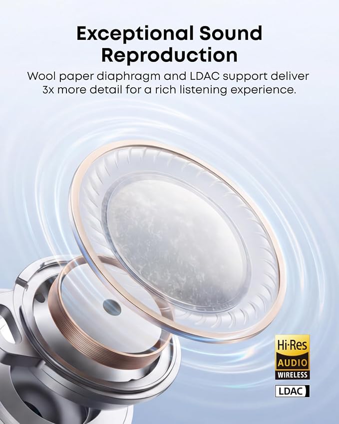 Soundcore Liberty 5 by Anker Noise-Cancelling Earbuds with Dolby Audio | Stronger voice reduction, real-time adaptive ANC, fast charging, 6-mic AI clear calls, long battery life. - Image 5