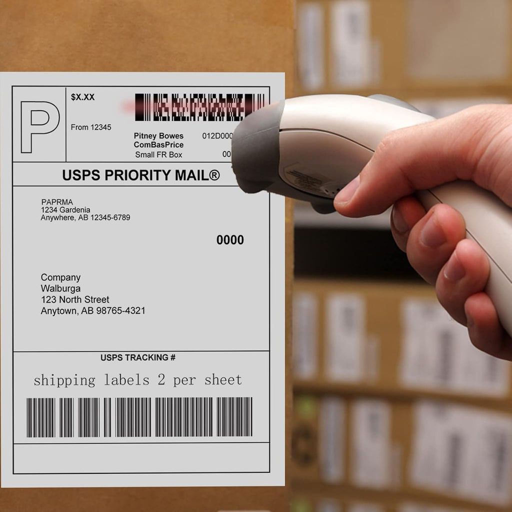 Full Sheet Labels 8.5” x 11” Sticker Paper Matte White, Large Shipping Label Paper for Inkjet Laser Printer, 100 Counts - Image 4