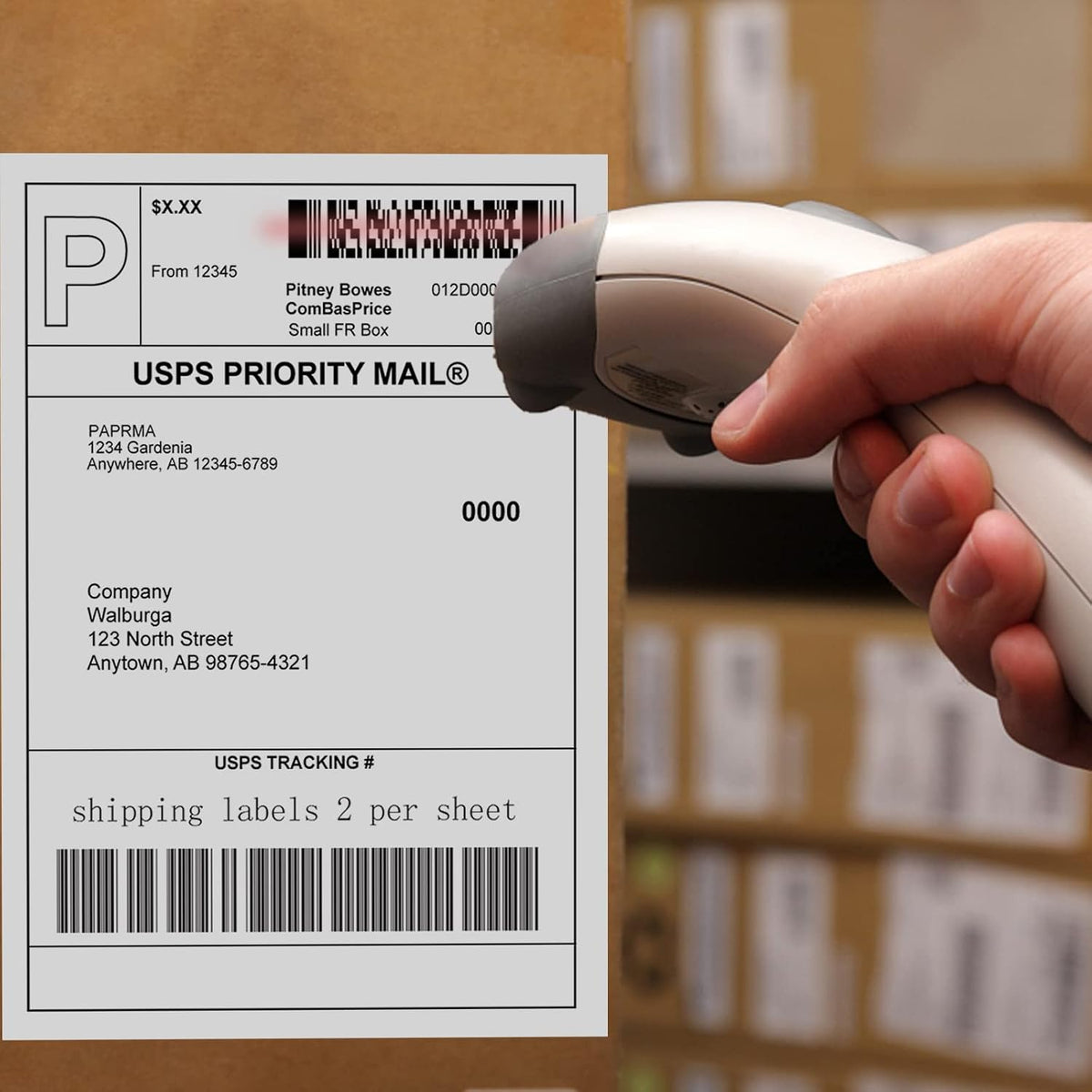 Half Sheet 8.5x5.5inch Shipping Mailing Label 4000 Counts, 2 Labels Per Sheet 8.5 x 11 for Laser & Inkjet Printer, Permanent Adhesive Label Square Corner (2000 Sheets) - Image 6